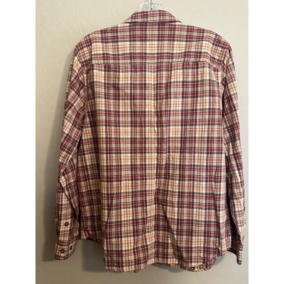 Lauren Ralph Lauren Green Red Tan Long Sleeve Shirt Size Large - Picture 2 of 3